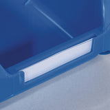 ALLIT Etikett weiß mit Folie für Sichtlagerkasten – 20 Etiketten + 20 Folienscheiben, 49 x 8 mm