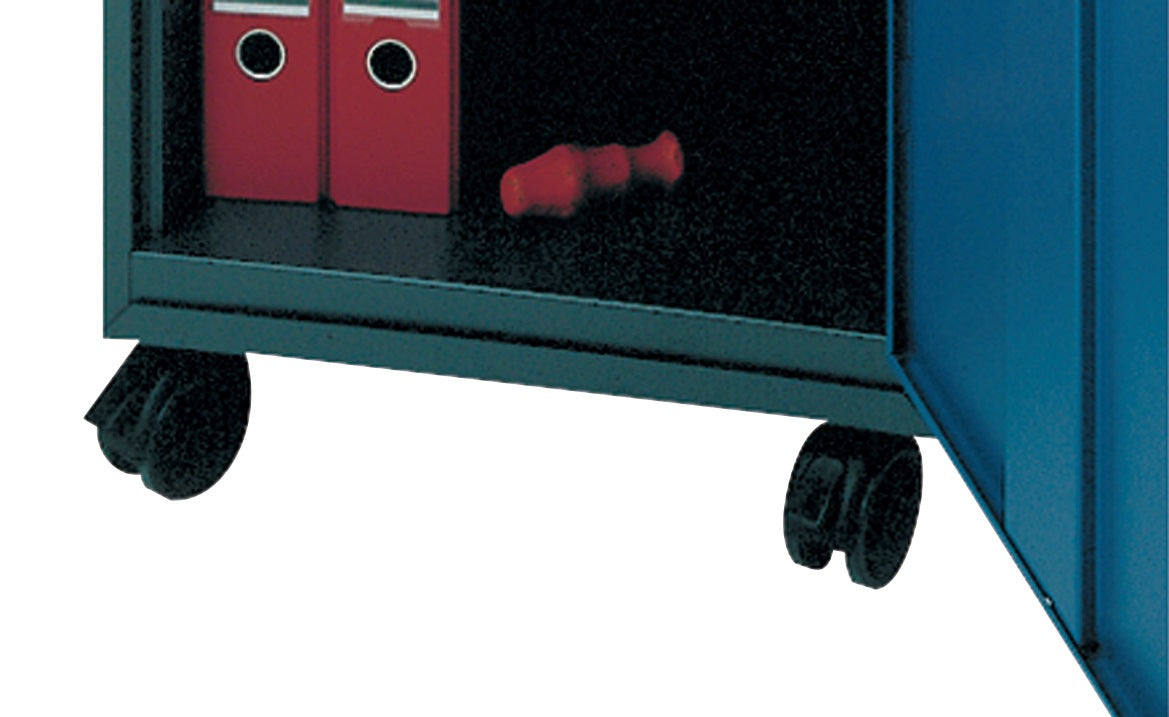Rollenuntersatz für Werkzeugschrank STUMPF – 4 Lenkrollen, 75 kg pro Rolle, RAL 7016