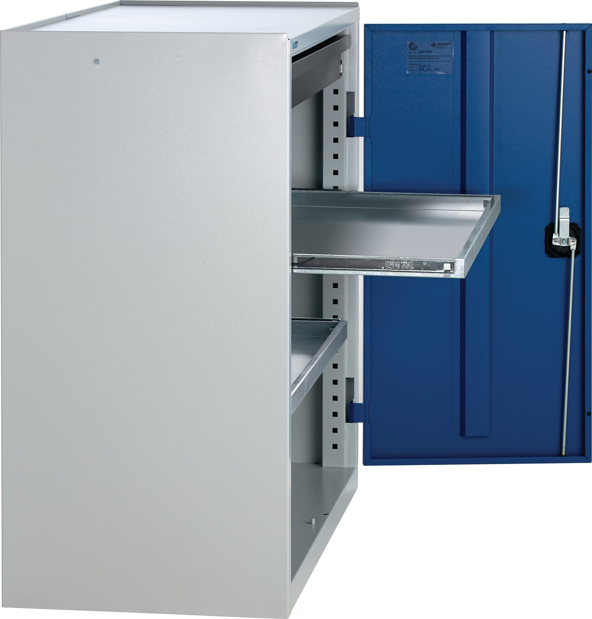 STUMPF Werkzeug-/Beistellschrank 1000x1000x500 mm mit 2 Schubladen und 2 Böden, lichtgrau/anthrazitgrau