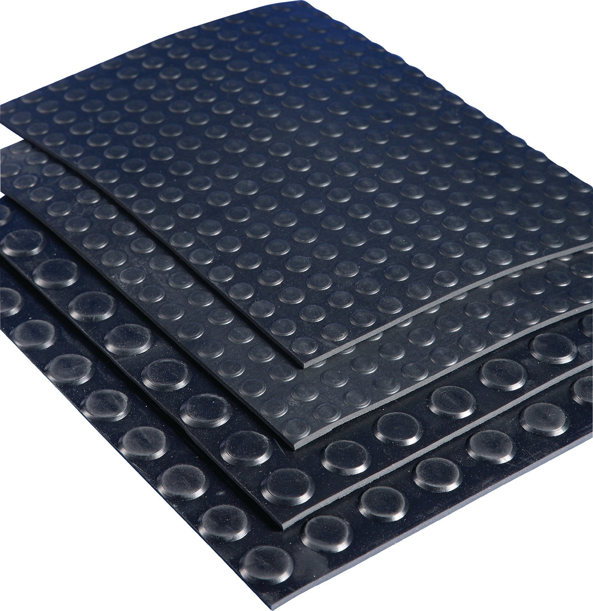 MÖLLER Gummiflachnoppenmatte ElaQprem 1,2 m x 10 m, 3 mm schwarz NR/SBR – Rolle