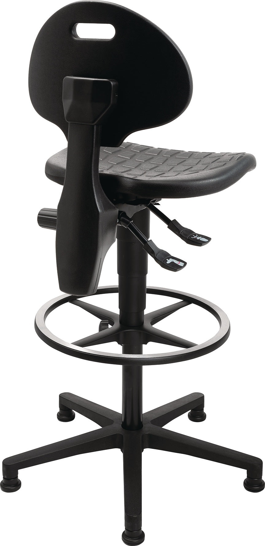 TOPSTAR Arbeitsdrehstuhl TEC 25 5-Fuß Polyamid schwarz mit Alu-Fußring