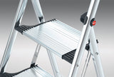 HAILO Klapptritt K100 Aluminium 2 Stufen mit Anti-Rutsch-Riffelung, 150 kg