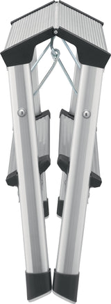 HAILO Klapptritt D60 Aluminium mit Anti-Rutsch-Riffelung, 2 Stufen, Plattformhöhe 400 mm