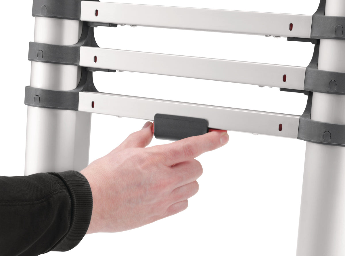 HAILO Teleskop-Anlegeleiter T100 Alu 9 Stufen bis 150 kg – ausziehbar & platzsparend