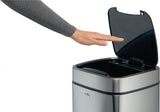 DURABLE Abfallsammler NO TOUCH 12L – Sensor-Tretabfallsammler Edelstahl metallic silber