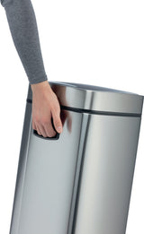 DURABLE Abfallsammler NO TOUCH 12L – Sensor-Tretabfallsammler Edelstahl metallic silber