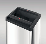 HAILO Abfallbehälter 52 l – Weiß, Stahlblech, Schwingdeckel, 763 x 339 x 260 mm