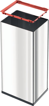 HAILO Abfallbehälter 52 l – Weiß, Stahlblech, Schwingdeckel, 763 x 339 x 260 mm