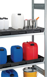 CEMO Regalwanne 21 l PE – Auffangwanne für Kleingebinde, 976 x 395 x 95 mm, DIBt-Zulassung