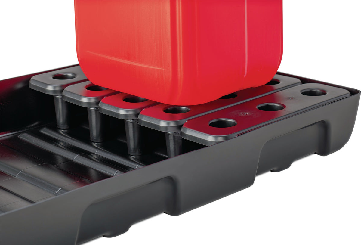 CEMO Regalwanne 21 l PE mit PE-Rost & Leckanzeiger – 976 x 395 x 95 mm