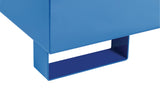 PROMAT Auffangwanne 215 l Stahlblech enzianblau mit Gitterrost – 1200 x 800 x 360 mm