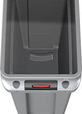 RUBBERMAID Wertstoffsammler 60 l grau mit Lüftungskanälen – bruchfest, ohne Deckel
