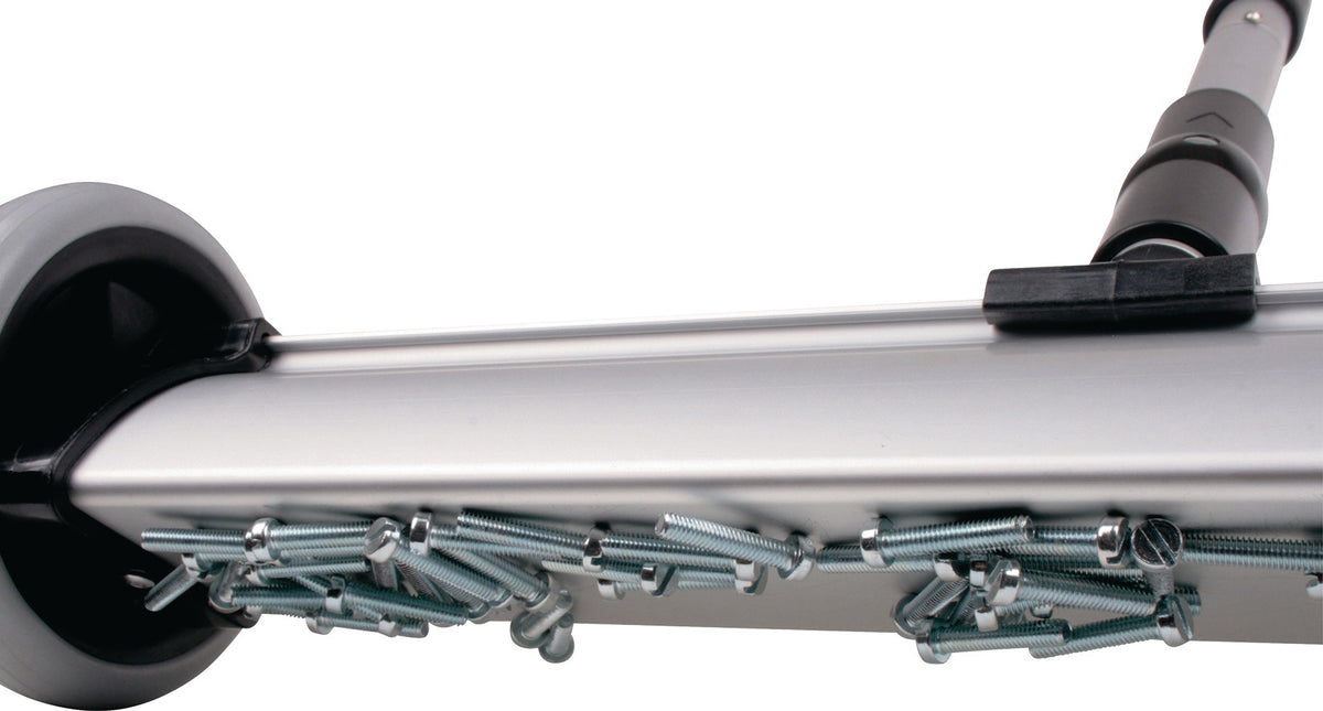 ALFRA Spänebesen Aluminium 750-1050 mm mit Teleskopstiel – Magnetisch, 400 mm Kehrbreite