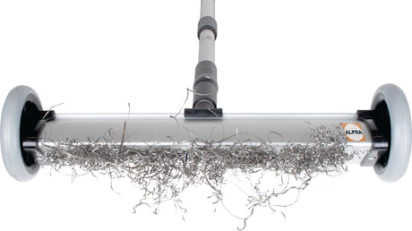 ALFRA Spänebesen Aluminium 750-1050 mm mit Teleskopstiel – Magnetisch, 400 mm Kehrbreite