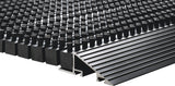 HAMAT Fußmatte Alu-Anlaufkante schwarz/silber PP/Alu 500x800x22 mm für den Außenbereich