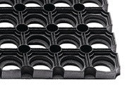 HAMAT B. V. Fußmatte offene Ringe schwarz Gummi 400x600x22 mm für den Außenbereich