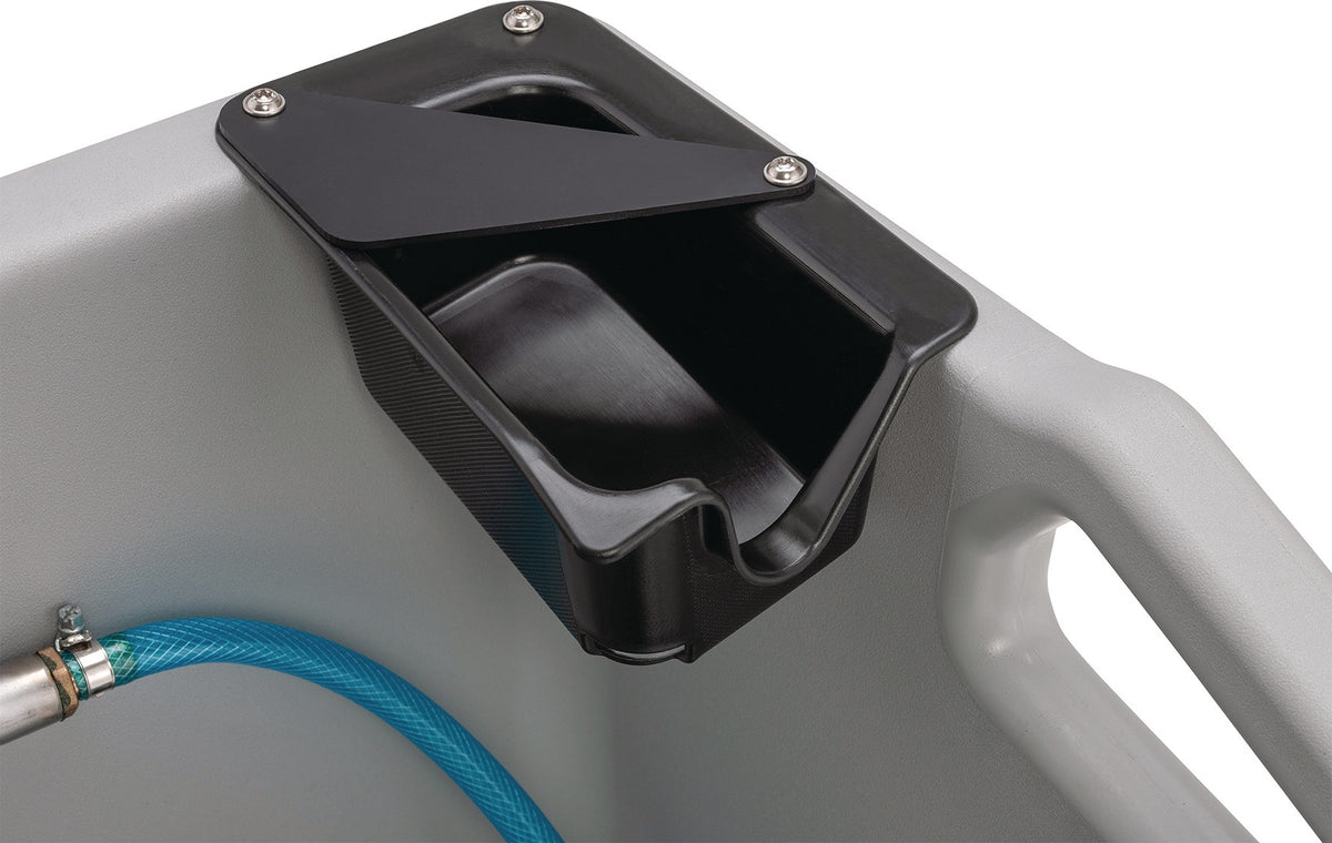 CEMO Stiefelreiniger B490xT530xH880mm mit Sammelstelle PE – Robuste Reinigungsstation