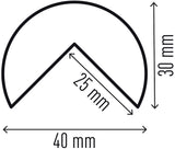 DURABLE Eckschutz gelb/schwarz 1000 mm – Magnetisches PU-Schaum Profil Typ C25R