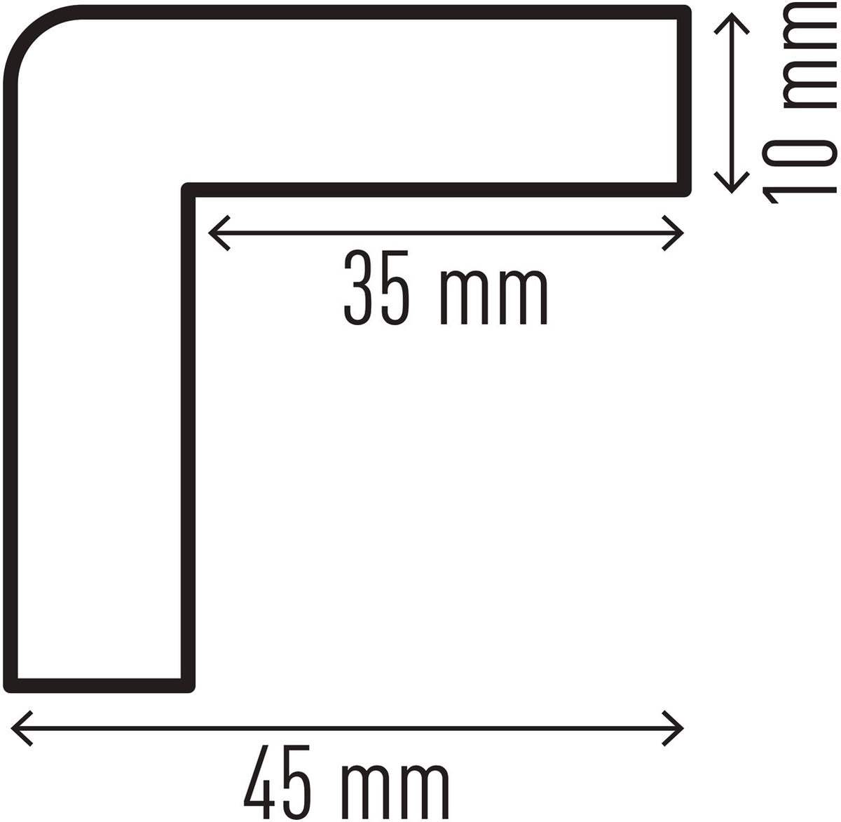 DURABLE Eckschutz gelb/schwarz 1000 mm – Magnetisches PU-Schaum Profil Typ C25R