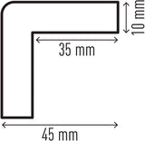 DURABLE Eckschutz gelb/schwarz 1000 mm – Magnetisches PU-Schaum Profil Typ C25R