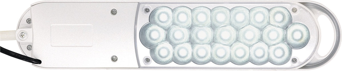 JAKOB MAUL Schreibtischleuchte LED Metall/Kunststoff weiß mit Tischklemme, 380 mm