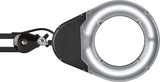 Jakob Maul LED-Lupenleuchte Glaslinse 127 mm 5 Zoll mit Tischklemme, weiß, runder Kopf