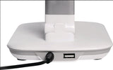 MAUL Schreibtischleuchte LED mit USB-Anschluss, Standfuß, Aluminium/Kunststoff, 425 mm, dimmbar