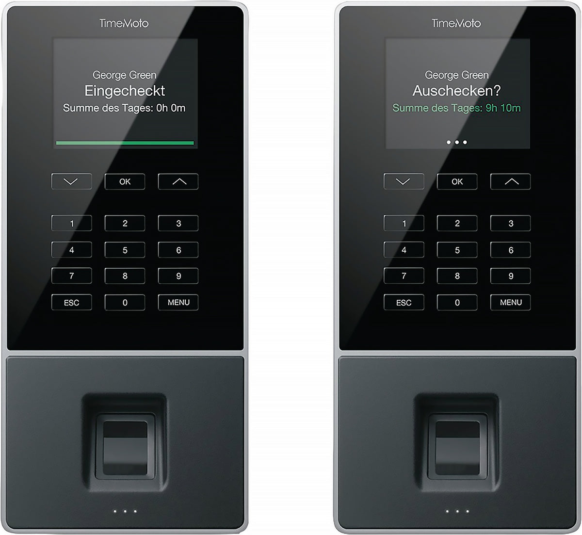 TIMEMOTO Zeiterfassungssystem TM-616 mit RFID-Scanner für bis zu 200 Mitarbeiter