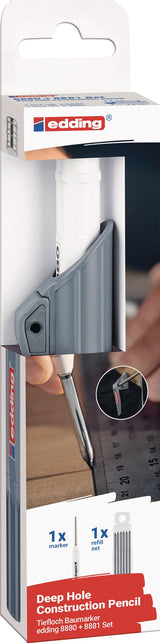 edding 8880 Tiefloch-Baumarker Graphit 2,8 mm mit Holster und Nachfüllminen