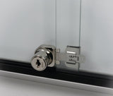 WSM Schiebetürschaukasten 8 x DIN A4, Aluminium, eckiger Rahmen, für Innenbereich, B920xH674mm