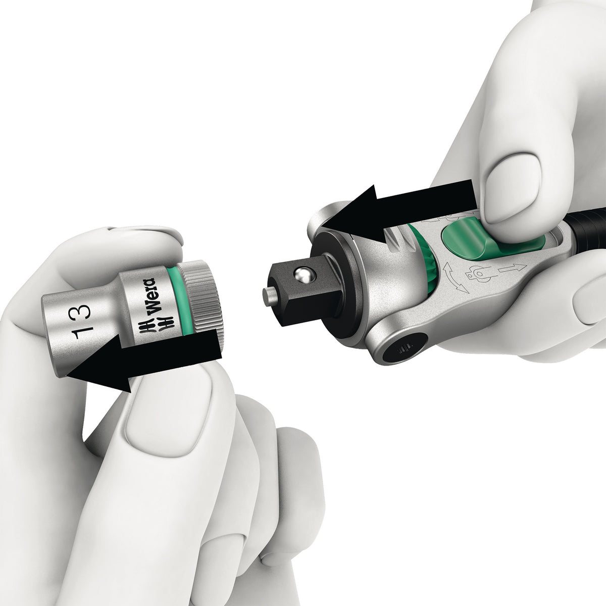 WERA Steckschlüsselsatz 8100 SA 6, 28-teilig, 1/4 Zoll, SW 5-13 mm, 72 Zähne