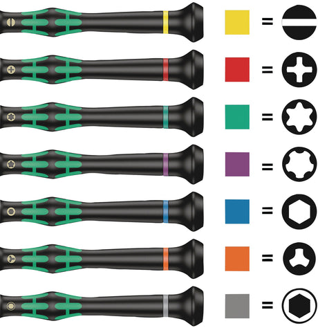 WERA Elektronik-Feinmechanik-Schraubendreher 2050 PH 1, Klingenlänge 80 mm, Kraftform-Micro-Griff