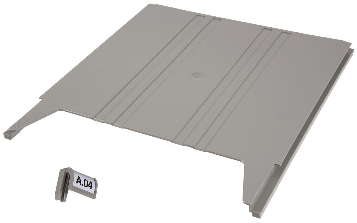 EICHNER Wandsortierer FLAT Grundmodul hellgrau 240x58x392 mm – Modularer Prospekthalter
