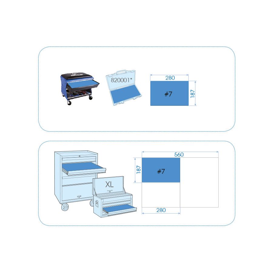 KING TONY Profi-Werkzeuge - Kabeldurchführ-Set UNIVERSAL 9DT11