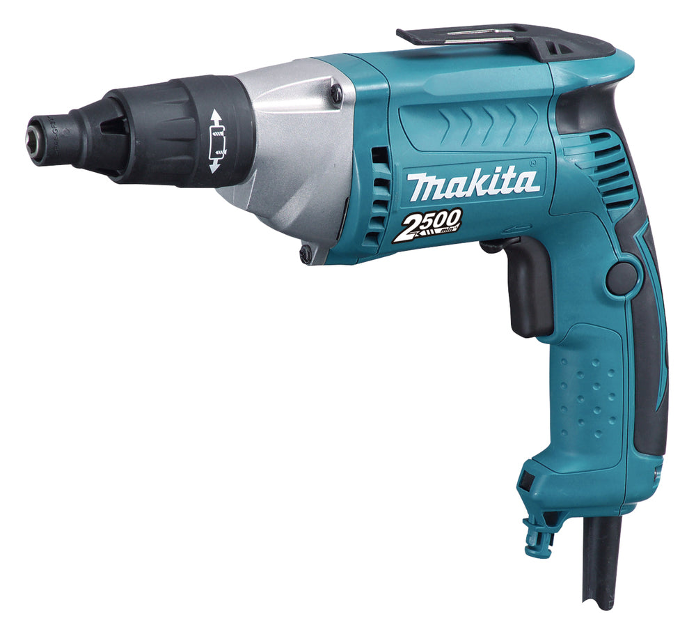 Makita Schnellbauschrauber – 2-stufiges Drehmoment, LED-Licht & präzise Tiefeneinstellung - FS2500