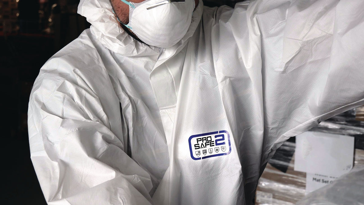 Einwegoverall SMS ProSafe®LIGHT Gr. XL weiß – PSA III Schutzanzug Typ 5+6 von DS SafetyWear