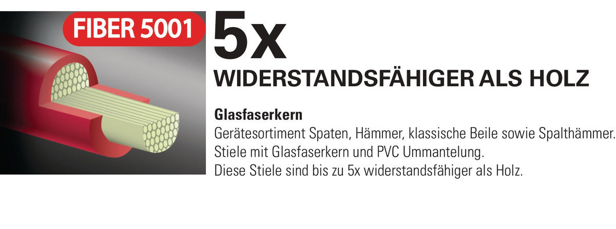 Gärtnerspaten Fiber 5001 mit T-Griff 285 x 180 mm von POLET – Polyamid-Stiel, gehärtet