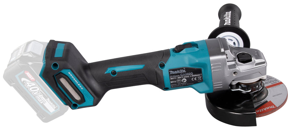 Makita Akku-Winkelschleifer – 40V max., Solo (ohne Akku & Ladegerät) - GA005GZ
