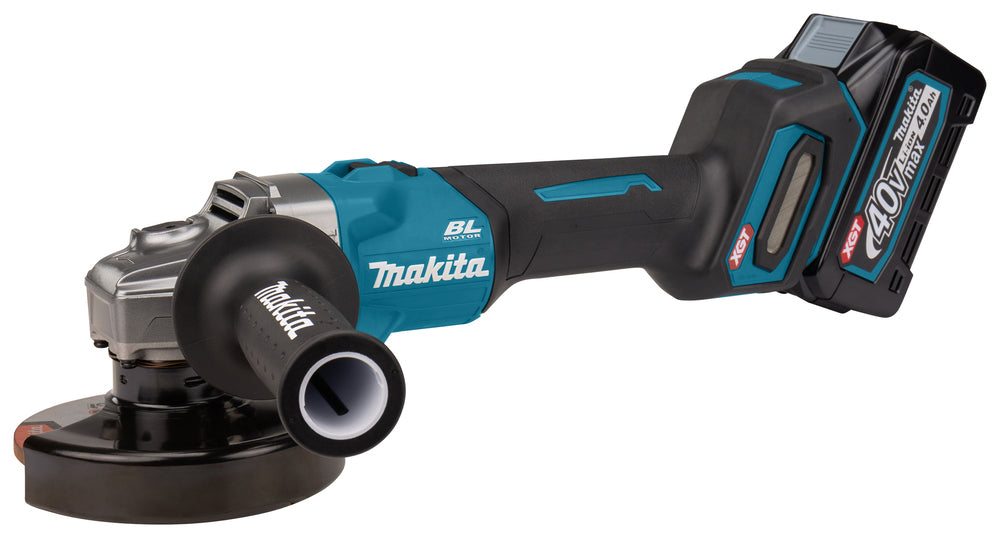 Makita Akku-Winkelschleifer – 40V max., inkl. MAKPAC, Ladegerät & 2x 4,0 Ah Akkus - GA008GM201