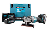 Makita Akku-Winkelschleifer – 40V max., inkl. MAKPAC, Ladegerät & 2x 4,0 Ah Akkus - GA013GM201