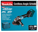 Makita Akku-Winkelschleifer – 40V max., inkl. MAKPAC, Ladegerät & 2x 4,0 Ah Akkus - GA013GM201