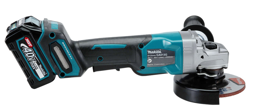 Makita Akku-Winkelschleifer – 40V max., inkl. MAKPAC, Ladegerät & 2x 4,0 Ah Akkus - GA013GM201
