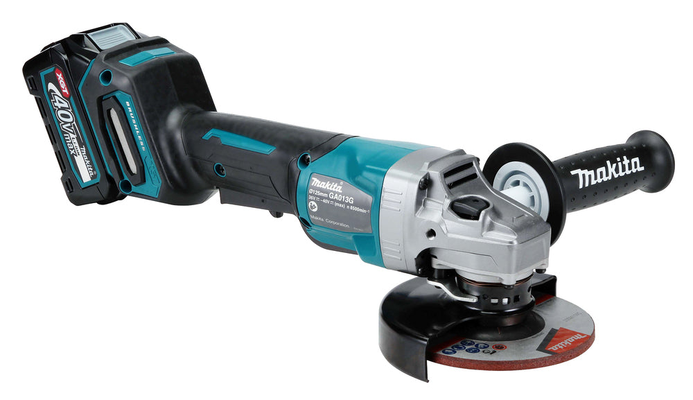 Makita Akku-Winkelschleifer – 40V max., inkl. MAKPAC, Ladegerät & 2x 4,0 Ah Akkus - GA013GM201