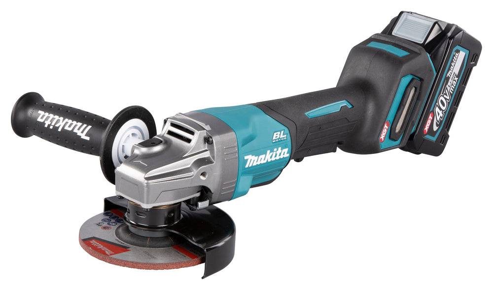 Makita Akku-Winkelschleifer – 40V max., inkl. MAKPAC, Ladegerät & 2x 4,0 Ah Akku - GA016GM201