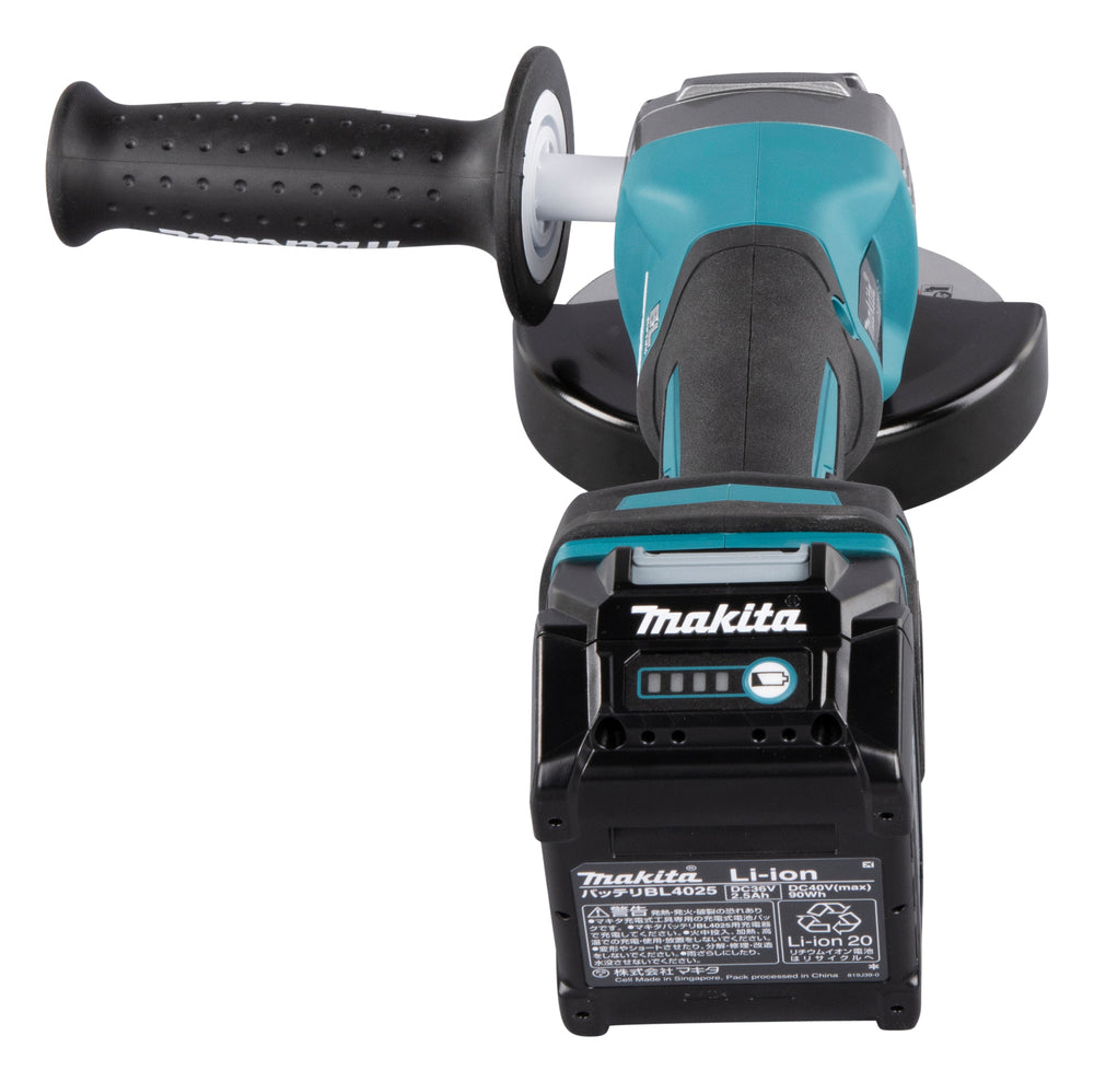 Makita Akku-Winkelschleifer – 40V max., inkl. MAKPAC, Ladegerät & 2x 4,0 Ah Akku - GA016GM201