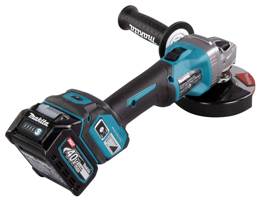 Makita Akku-Winkelschleifer – 40V max., inkl. Ladegerät & 2x Akku BL4040 4,0 Ah - GA023GM201