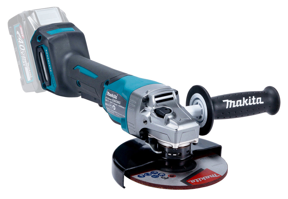 Makita Akku-Winkelschleifer – 40V max., mit Paddelschalter, AFT & XPT - GA036GZ