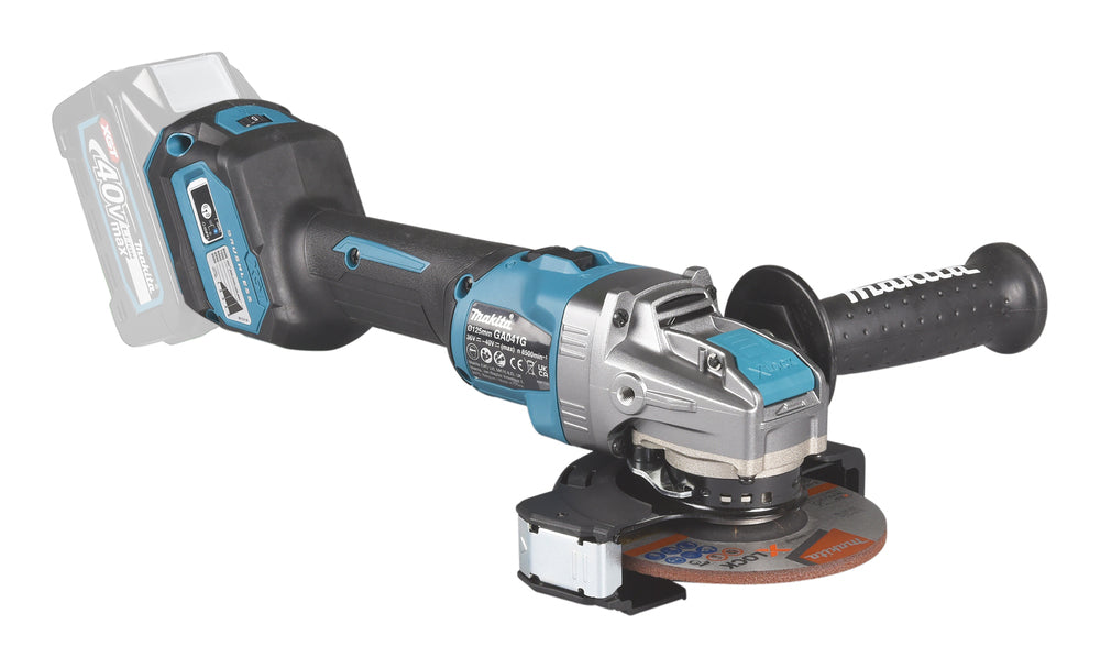 Makita Akku-Winkelschleifer – 40V max., 125 mm Scheiben, mit X-LOCK, AFT & AWS - GA041GZ