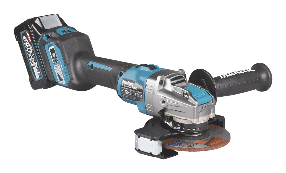Makita Akku-Winkelschleifer – 40V max., 125 mm Scheiben, mit X-LOCK, AFT & AWS - GA041GM201