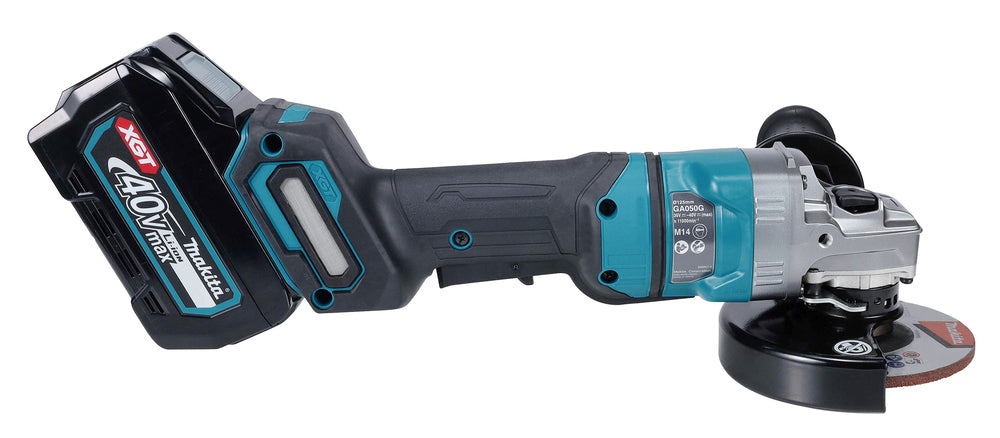 Makita Akku-Winkelschleifer – 40V max., 125 mm Scheiben, mit AFT, XPT & Motorbremse - GA050GM201